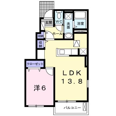 カランコエ　Ⅱ 101【管理NO：1-021616302-01010】 ★家具家電は申し込み後に搬入します★ ★2026年10月中旬入居可能★の物件画像