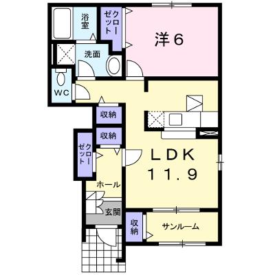 アフロディーティア　Ⅲ 104【管理NO：1-014861703-01040】 ★家具家電は申し込み後に搬入します★ ★2026年09月中旬入居可能★の物件画像