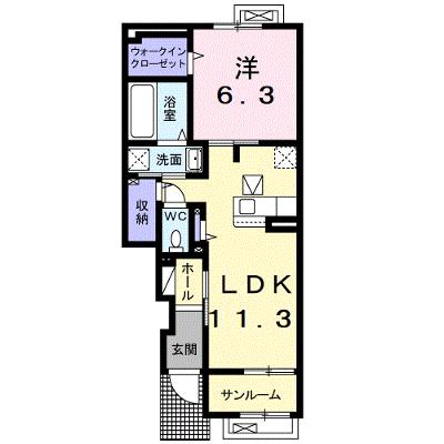 さくら　Ⅲ 103【管理NO：1-027508401-01030】 ★家具家電は申し込み後に搬入します★ ★2026年09月中旬入居可能★の物件画像