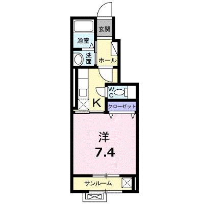 ヴィラ・プロムナード 102【管理NO：1-023170001-01020】 ★家具家電は申し込み後に搬入します★ ★2026年08月上旬入居可能★の物件画像