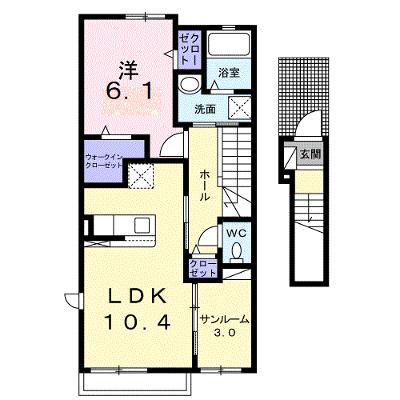 ラフレシール 203【管理NO：1-026814501-02030】 ★家具家電は申し込み後に搬入します★ ★2026年08月下旬入居可能★の物件画像