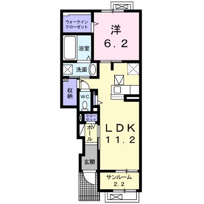 アリエッタ　オカ 103【管理NO：1-025120601-01030】 ★家具家電は申し込み後に搬入します★の物件画像