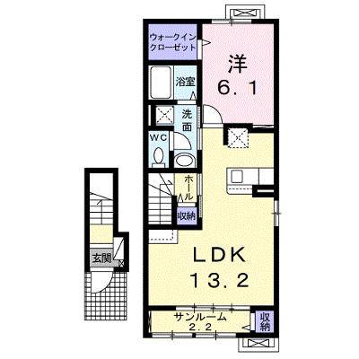 ブルージュＫ 203【管理NO：1-026267501-02030】 ★家具家電は申し込み後に搬入します 2026年09月中旬入居可能の物件画像