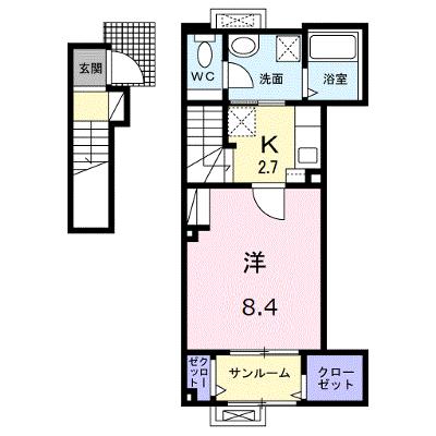 ラ・ルミエール 204【管理NO：1-026730401-02040】 ★家具家電は申し込み後に搬入します★の物件画像