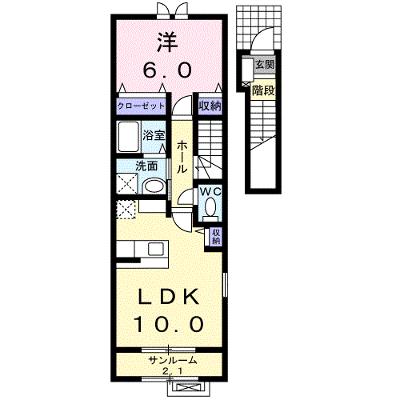フルールⅥ 201【管理NO：1-018952501-02010】 ★家具家電は申し込み後に搬入します 2026年08月下旬入居可能の物件画像
