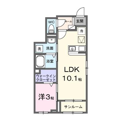 ルナ　フルール 101【管理NO：1-028666401-01010】 ★家具家電は申し込み後に搬入します 2026年11月上旬入居可能の物件画像