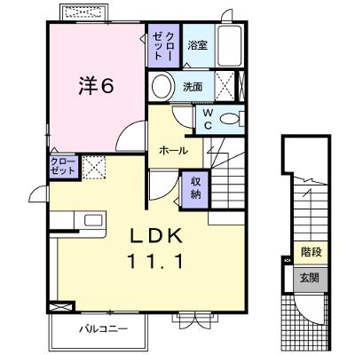 リヴェール 201【管理NO：1-023080001-02010】 ★家具家電は申し込み後に搬入します★ ★2026年09月中旬入居可能★の物件画像