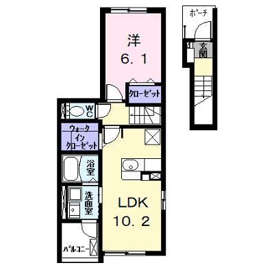 エスポワール高畑 201【管理NO：1-027712601-02010】 ★家具家電は申し込み後に搬入します 2026年08月下旬入居可能の物件画像
