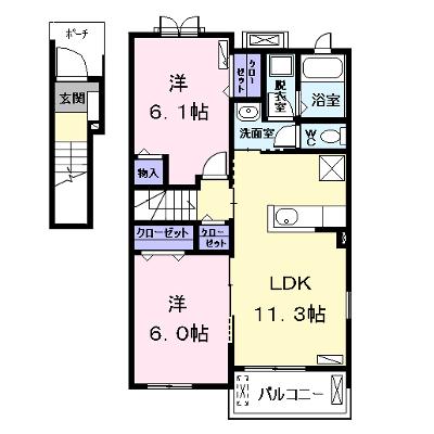 カサ　カンパーナⅡ 201【管理NO：1-022855602-02010】 ★家具家電は申し込み後に搬入します 2026年09月上旬入居可能の物件画像