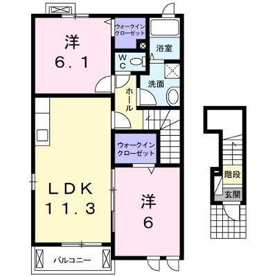 プリマヴェーラⅠ 201【管理NO：1-016929601-02010】 ★家具家電は申し込み後に搬入します★ ★2026年08月下旬入居可能★の物件画像