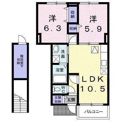 パスィオンⅠ 102【管理NO：1-011144001-01020】 ★家具家電は申し込み後に搬入します 2026年08月下旬入居可能の物件画像