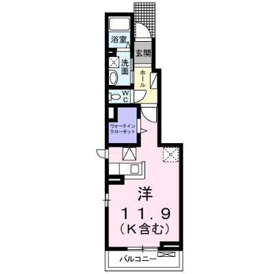 ル・クールⅠ 103【管理NO：1-018734701-01030】 ★家具家電は申し込み後に搬入します 2026年08月上旬入居可能の物件画像