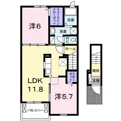 ポワ・ブロン 202【管理NO：1-022346801-02020】 ★家具家電は申し込み後に搬入します 2026年08月中旬入居可能の物件画像