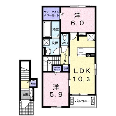クルミルクルミ 205【管理NO：1-025470401-02050】 ★家具家電は申し込み後に搬入します★の物件画像