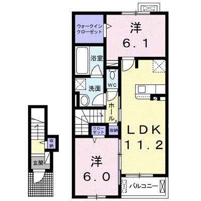 シエロガーデン倉敷Ｂ 203【管理NO：1-025499002-02030】 ★家具家電は申し込み後に搬入します 2026年09月中旬入居可能の物件画像
