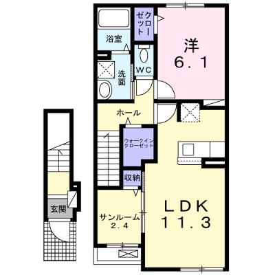サンビレッジＢ 202【管理NO：1-026509801-02020】 ★家具家電は申し込み後に搬入します 2026年08月下旬入居可能の物件画像