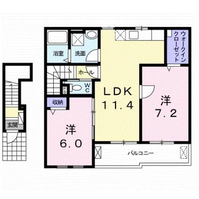 グレイスヒル弐番館 202【管理NO：1-022507802-02020】 ★家具家電は申し込み後に搬入します★ ★2026年09月中旬入居可能★の物件画像