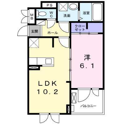 エヴァーグリーンⅢ 303【管理NO：1-025145601-03030】 ★家具家電は申し込み後に搬入します★ ★2026年09月中旬入居可能★の物件画像