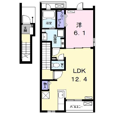 Ｔｗｉｎｓ　Ｂ（ツインズ） 201【管理NO：1-027874702-02010】 ★家具家電は申し込み後に搬入します★ ★2026年08月中旬入居可能★の物件画像