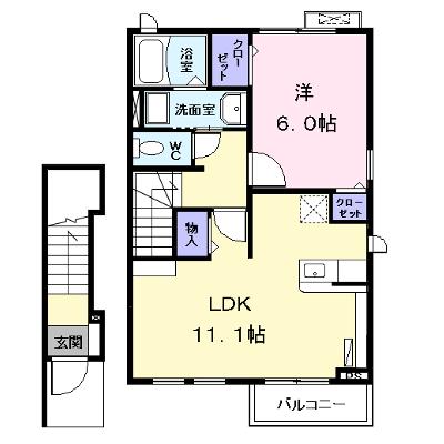 ファンタジア　Ｂ 203【管理NO：1-019046702-02030】 ★家具家電は申し込み後に搬入します★ ★2026年09月上旬入居可能★の物件画像