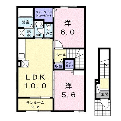 サニーガーデンⅠ 204【管理NO：1-024220501-02040】 ★家具家電は申し込み後に搬入します★ ★2026年09月中旬入居可能★の物件画像