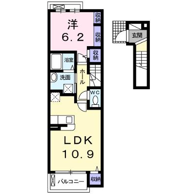 アンジュフラン 202【管理NO：1-018353701-02020】 ★家具家電は申し込み後に搬入します 2026年08月下旬入居可能の物件画像
