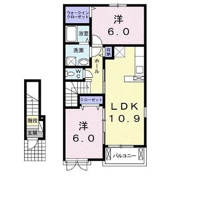 シャンドゥ　フルールＢ 203【管理NO：1-020307502-02030】 ★家具家電は申し込み後に搬入します★ ★2026年09月上旬入居可能★の物件画像