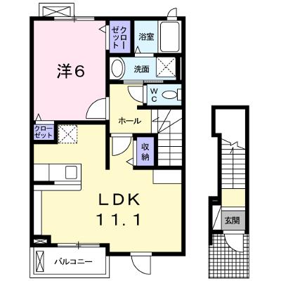 ココ　ジョンヌ 204【管理NO：1-017195001-02040】 ★家具家電は申し込み後に搬入します★ ★2026年09月中旬入居可能★の物件画像