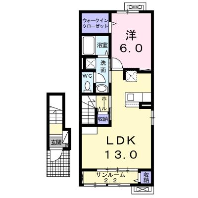 ル・リアンＡ 202【管理NO：1-027568401-02020】 ★家具家電は申し込み後に搬入します 2026年09月上旬入居可能の物件画像