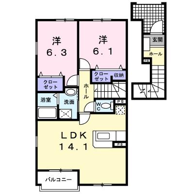 ヴィラミニョン 201【管理NO：1-017340001-02010】 ★家具家電は申し込み後に搬入します★ ★2026年09月上旬入居可能★の物件画像