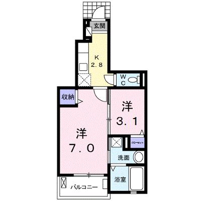 アグリ　ウェイ　Ⅰ 104【管理NO：1-023338601-01040】 ★家具家電は申し込み後に搬入します★ ★2026年09月上旬入居可能★の物件画像