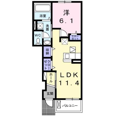 パインアベニューⅡ 105【管理NO：1-025408201-01040】 ★家具家電は申し込み後に搬入します 2026年09月上旬入居可能の物件画像
