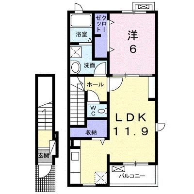 クレール 203【管理NO：1-025209301-02030】 ★家具家電は申し込み後に搬入します★ ★2026年09月上旬入居可能★の物件画像