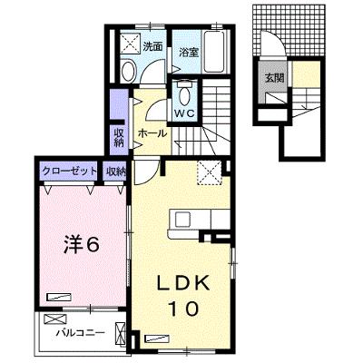 グランペ西ノ山 201【管理NO：1-025607701-02010】 ★家具家電は申し込み後に搬入しますの物件画像