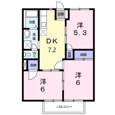 エクセラン三日市 1-C【管理NO：1-004524001-01030】 ★家具家電は申し込み後に搬入します★ ★2026年09月中旬入居可能★の物件画像