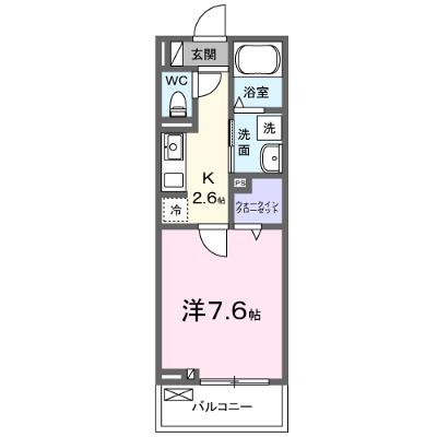 フランあおい 202【管理NO：1-027291001-02020】 ★家具家電は申し込み後に搬入します★ ★2026年08月下旬入居可能★の物件画像