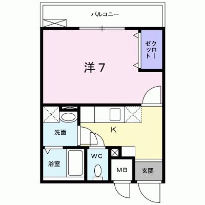 フィオーレ　１ 203【管理NO：1-015204901-02030】 ★家具家電は申し込み後に搬入します★ ★2026年10月上旬入居可能★の物件画像