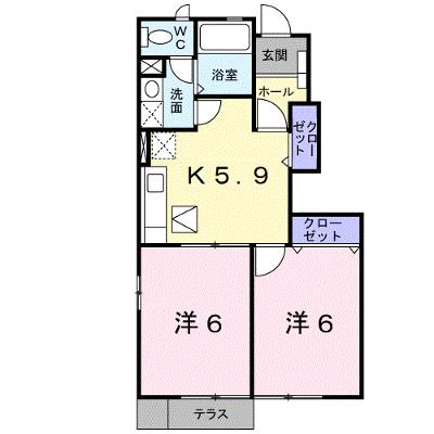 メルヴェーユⅡ 102【管理NO：1-011822101-01020】 ★家具家電は申し込み後に搬入します★ ★2026年08月下旬入居可能★の物件画像