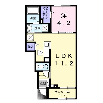 クナワイ　スプリングスＡ 103【管理NO：1-027606801-01030】 ★家具家電は申し込み後に搬入します 2026年09月下旬入居可能の物件画像
