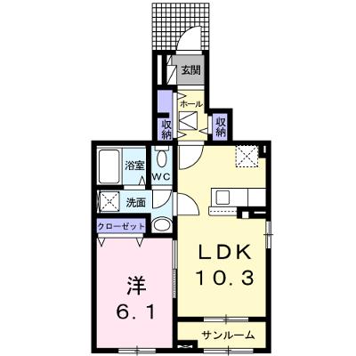 ヴィラルーチェＡ 101【管理NO：1-025147101-01010】 ★家具家電は申し込み後に搬入します★ ★2026年09月上旬入居可能★の物件画像