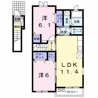 ブローテＭ 201【管理NO：1-016018901-02010】 ★家具家電は申し込み後に搬入します★ ★2026年09月中旬入居可能★の物件画像