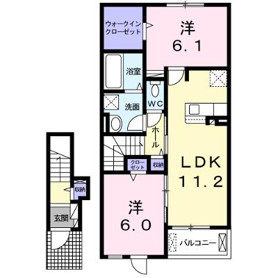 モンフレール沖代 202【管理NO：1-024989301-02020】 ★家具家電は申し込み後に搬入します★ ★2026年09月下旬入居可能★の物件画像