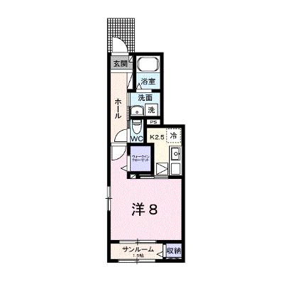 メゾン桜Ⅲ 102【管理NO：1-027921201-01020】 ★家具家電は申し込み後に搬入します★の物件画像