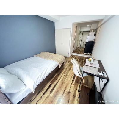 ユニオンマンスリー玉川学園前１　106　1R・セミダブル☆【禁煙ルーム】バス・トイレ別/安心のモニター付きインターフォン完備！デスク＆チェア付きでテレワークにも便利■選べるWi-Fi格安レンタル中！の物件画像