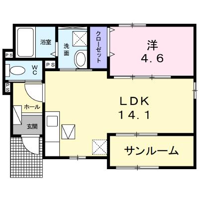 フランドール　Ａ棟 103【管理NO：1-023752801-01030】 ★家具家電は申し込み後に搬入します 2026年08月下旬入居可能の物件画像