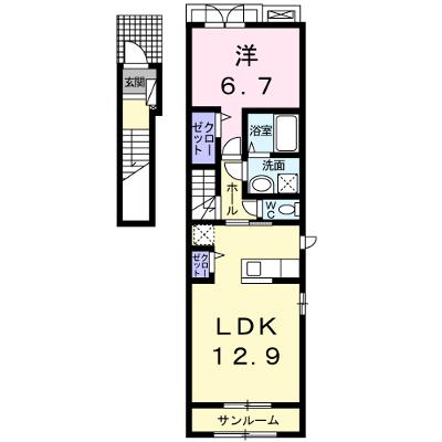 フォレスト　ガーデン 201【管理NO：1-023950801-02010】 ★家具家電は申し込み後に搬入します★の物件画像