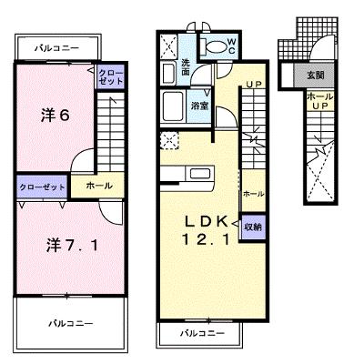 プロスベールＢ 203【管理NO：1-011425502-02030】 ★家具家電は申し込み後に搬入します 2026年09月上旬入居可能の物件画像