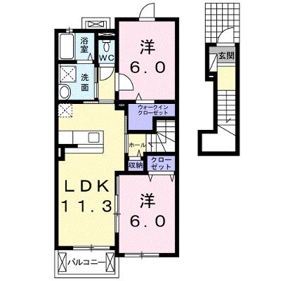 カーサ・リオハ　Ｃ 202【管理NO：1-017800203-02020】 ★家具家電は申し込み後に搬入します 2026年09月上旬入居可能の物件画像
