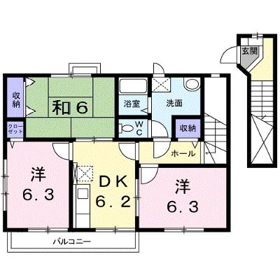 マロンフォレスタＤ 204【管理NO：1-010042604-02040】 ★家具家電は申し込み後に搬入します 2026年09月上旬入居可能の物件画像
