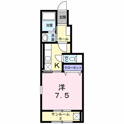 ラ　コリーヌ 103【管理NO：1-023409901-01030】 ★家具家電は申し込み後に搬入します★の物件画像